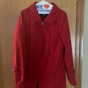 Red Raincoat with Black Lining